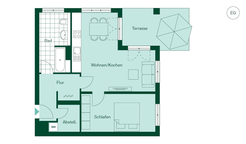 Grundriss der Eigentumswohnung im Projekt Parkstadt Karlshorst Grundriss der Eigentumswohnung im Projekt Parkstadt Karlshorst