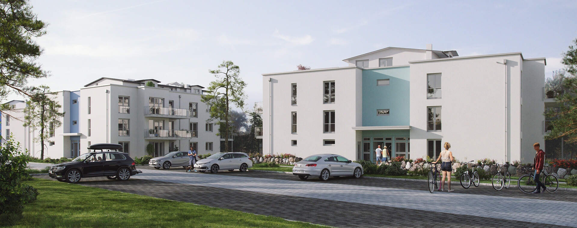 Außenansicht eines Neubauprojektes von Bonava in Zirchow