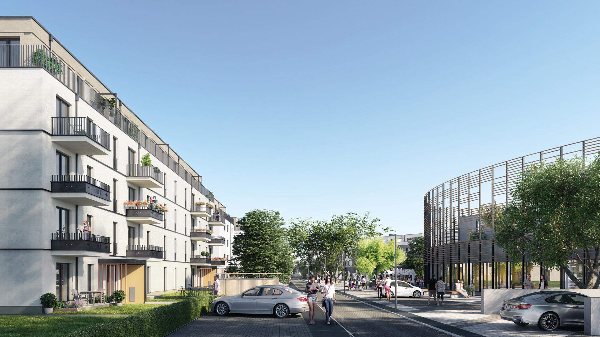 Außenansicht eines Neubauprojektes von Bonava in Mariendorf