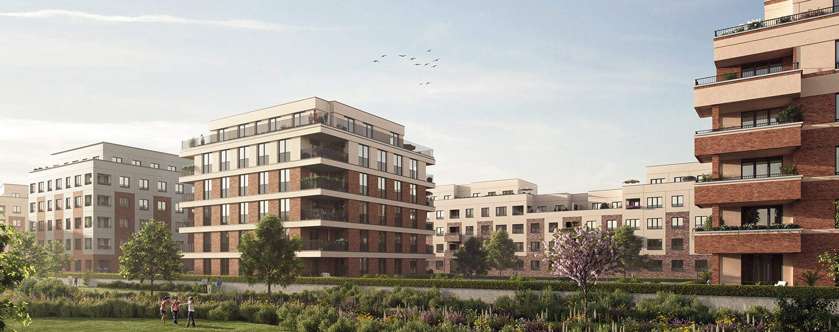 Visualisierung der Eigentumswohnungen vom Neubauprojekt Parkstadt Karlshorst