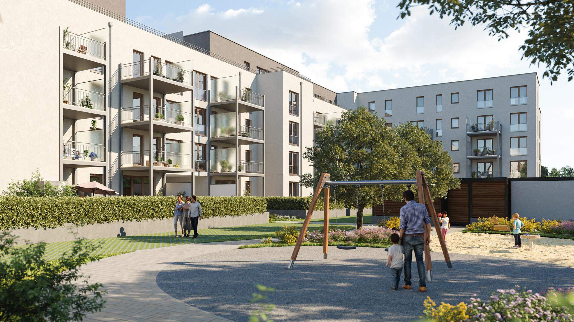 Außenansicht eines Neubauprojektes von Bonava in Frankfurt am Main