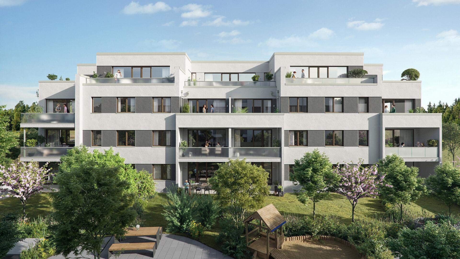Außenansicht eines Neubauprojektes von Bonava in Kronberg