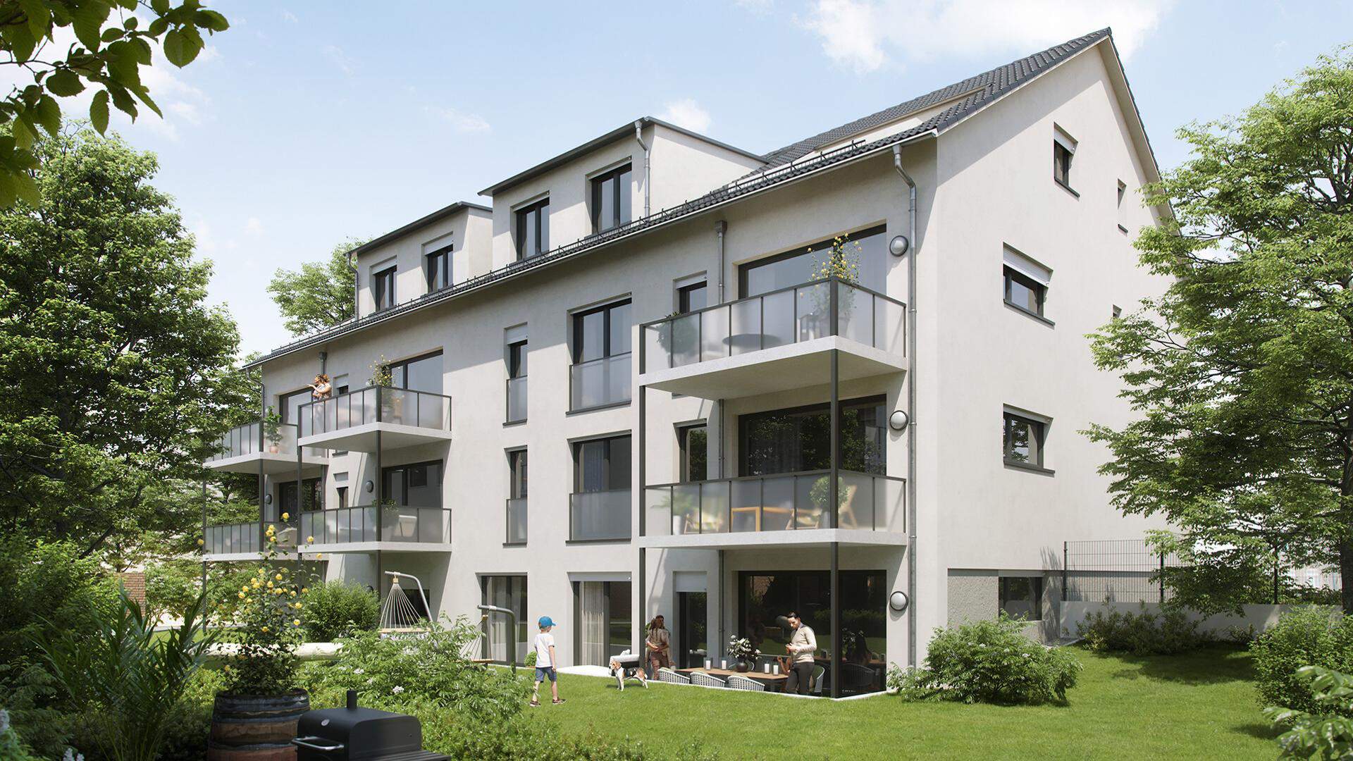Außenansicht eines Neubauprojektes von Bonava in Bensheim