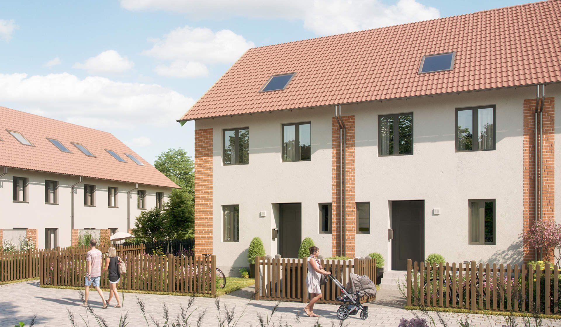 Außenansicht eines Neubauprojektes von Bonava in Falkenberg