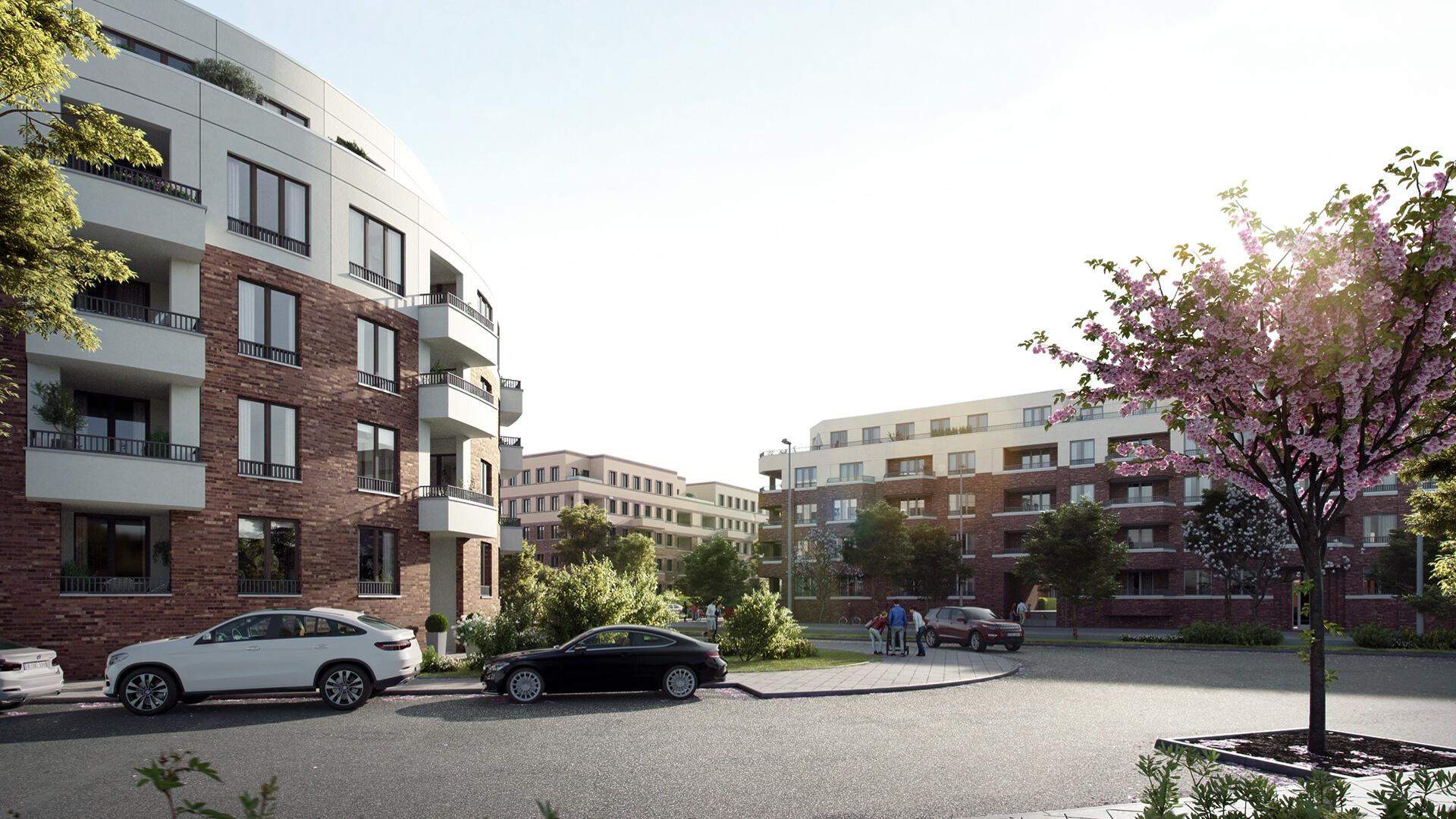 Außenansicht eines Neubauprojektes von Bonava in Karlshorst
