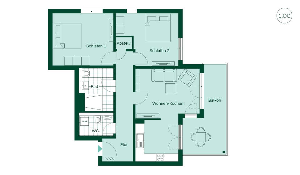 Grundriss der Ferienwohnung 07.09 Ferienwohnung Grundriss
