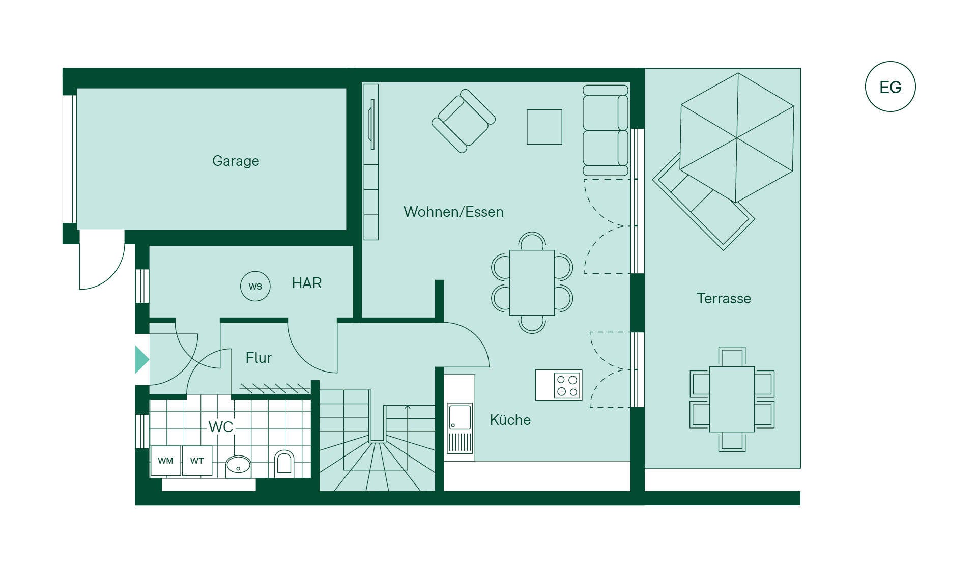 Reihenhaus Grundriss EG Reihenhaus Grundriss EG