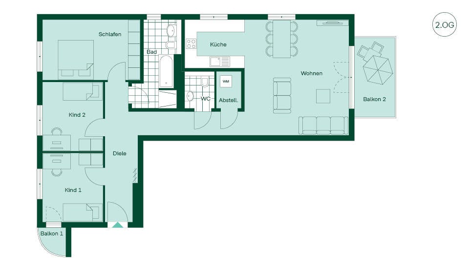 Grundriss Eigentumswohnung 30 in Langen