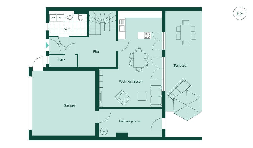 Reihenhaus Grundriss EG Reihenhaus Grundriss EG