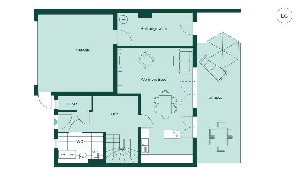 Reihenhaus Grundriss EG Reihenhaus Grundriss EG