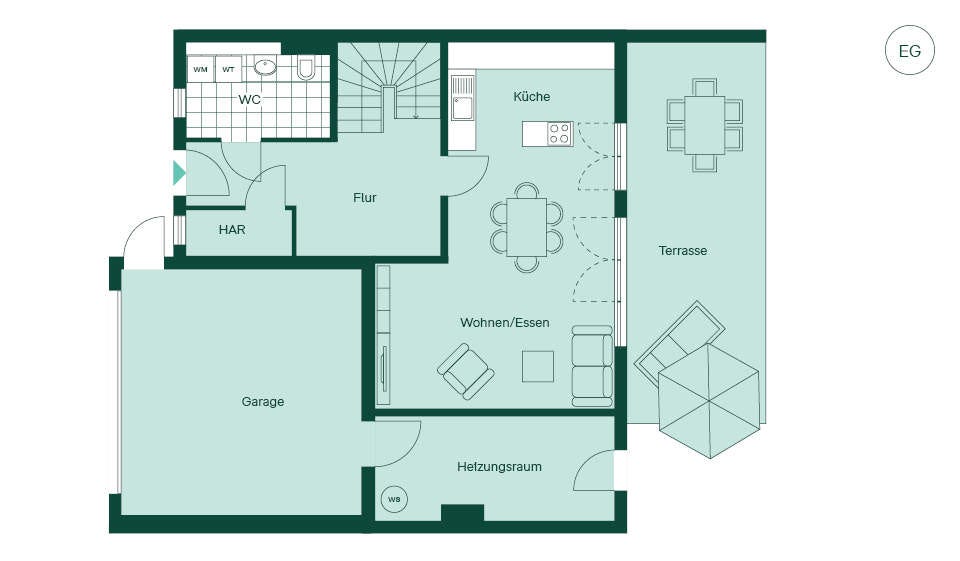 Reihenhaus Grundriss EG Reihenhaus Grundriss EG