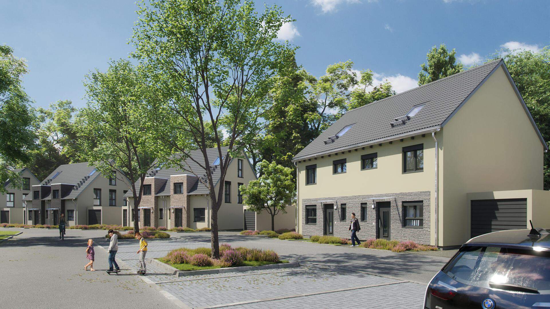 Außenansicht eines Neubauprojektes von Bonava in Bergkamen