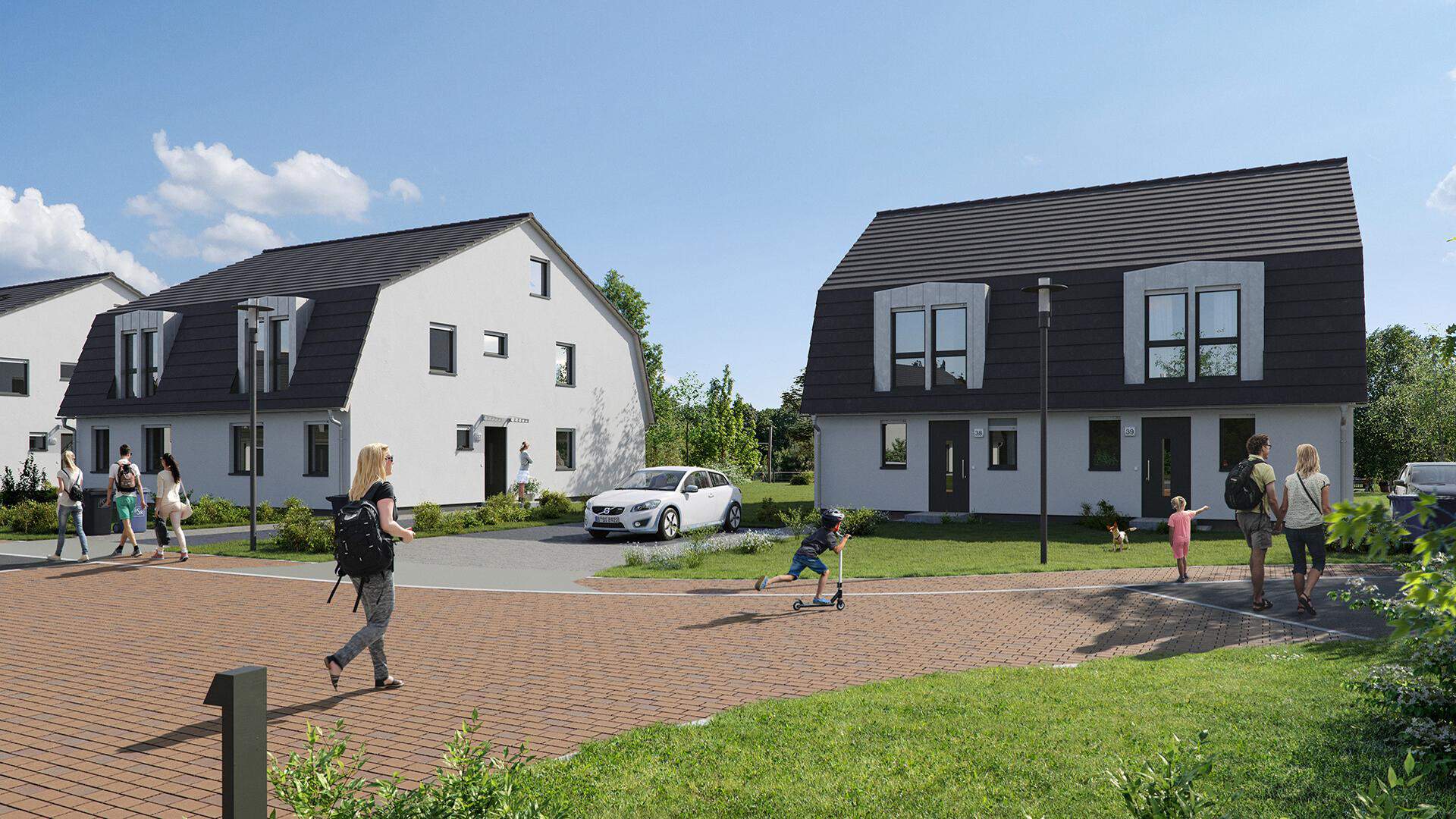 Außenansicht eines Neubauprojektes von Bonava in Schönwalde-Glien