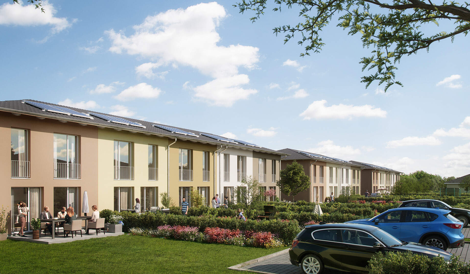 Außenansicht eines Neubauprojektes von Bonava in Biesenthal