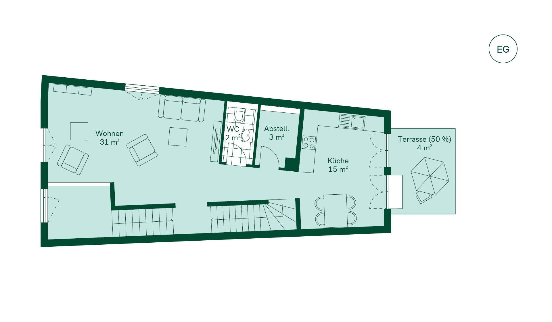 Reihenhaus Grundriss EG
