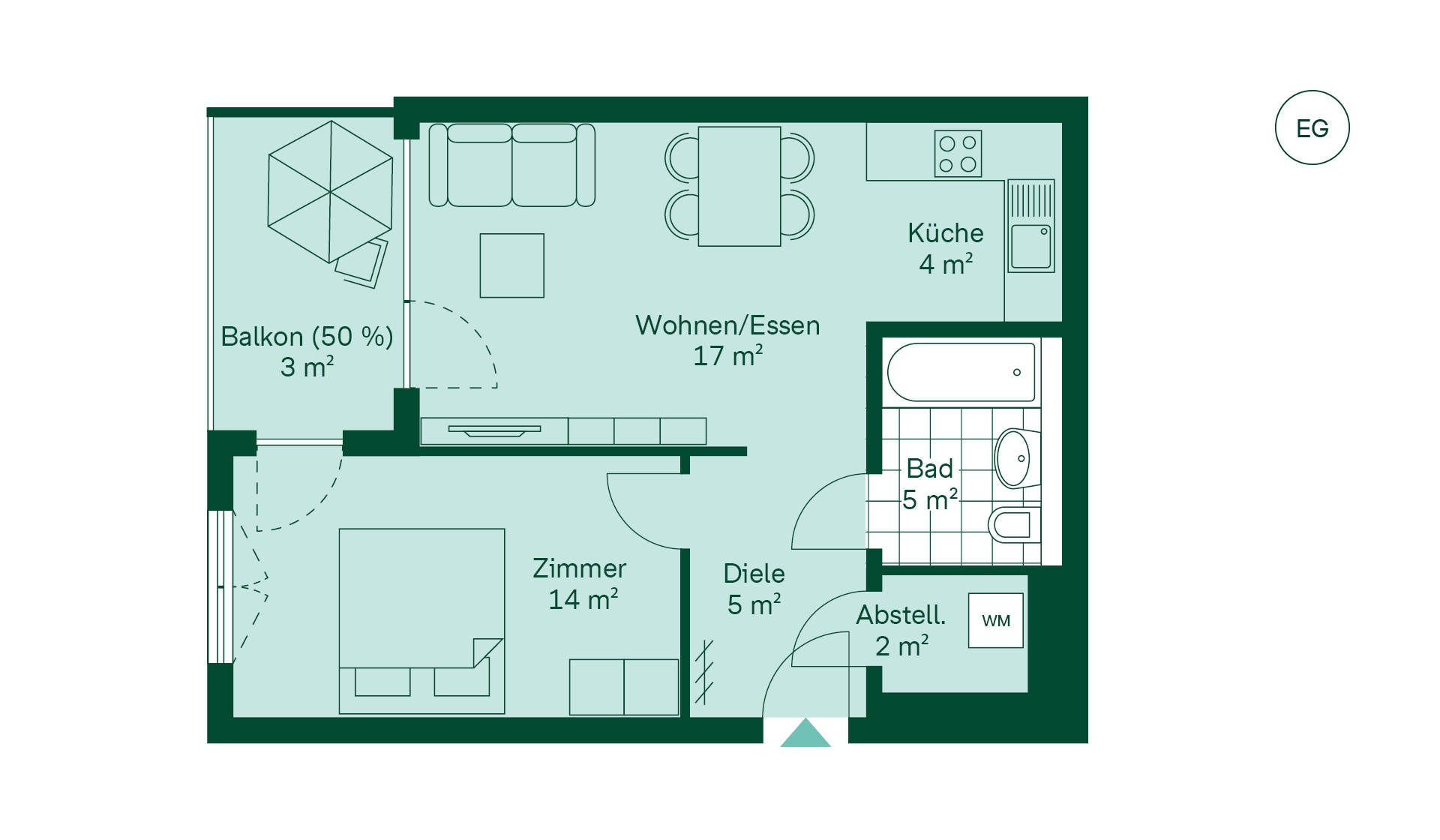 Grundriss der Eigentumswohnung 003 in Kronberg