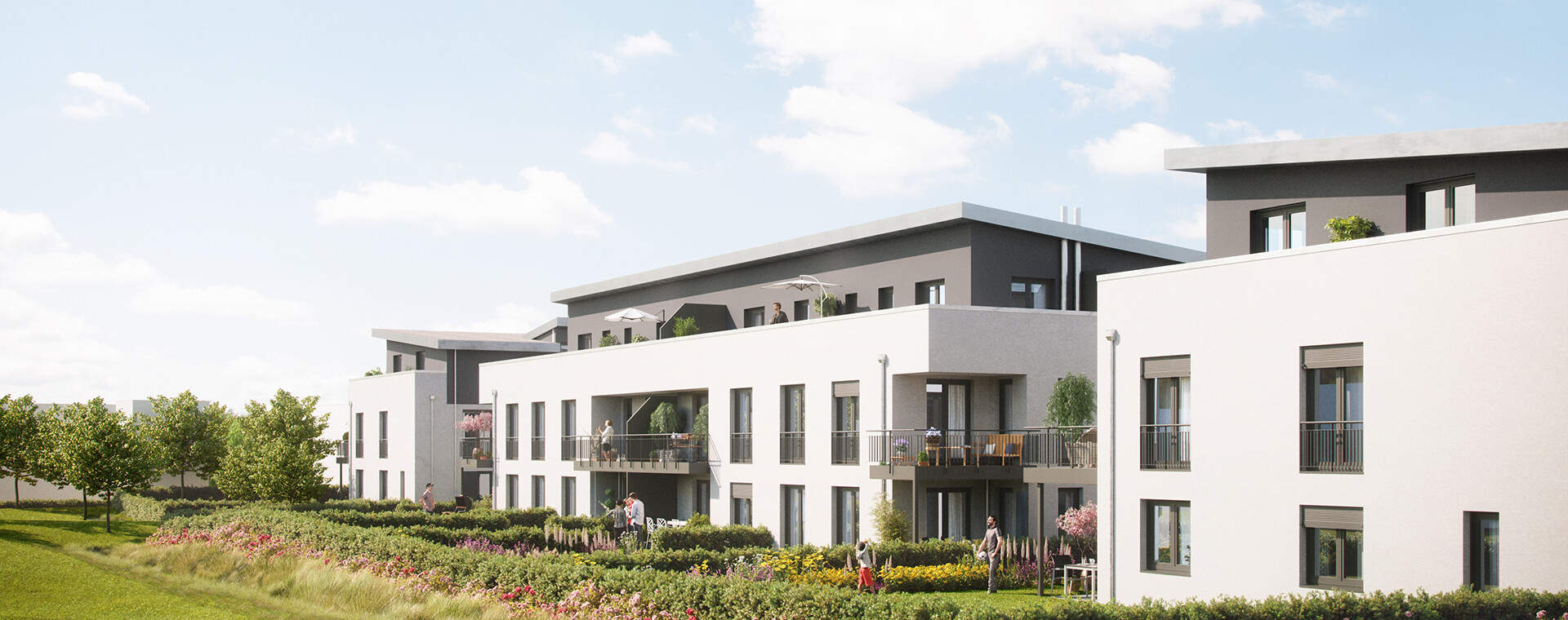 Visualisierung der Eigentumswohnungen vom Neubauprojekt Rosenredder in Uetersen