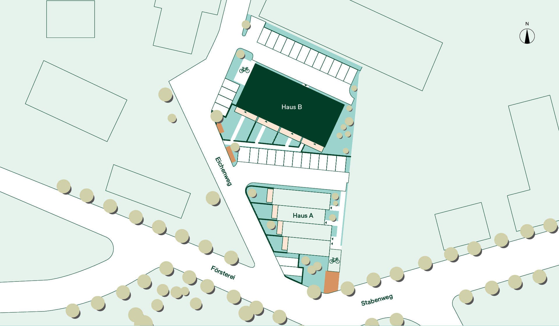Lageplan der Eigentumswohnung im Projekt Zur Försterei Lageplan der Eigentumswohnung