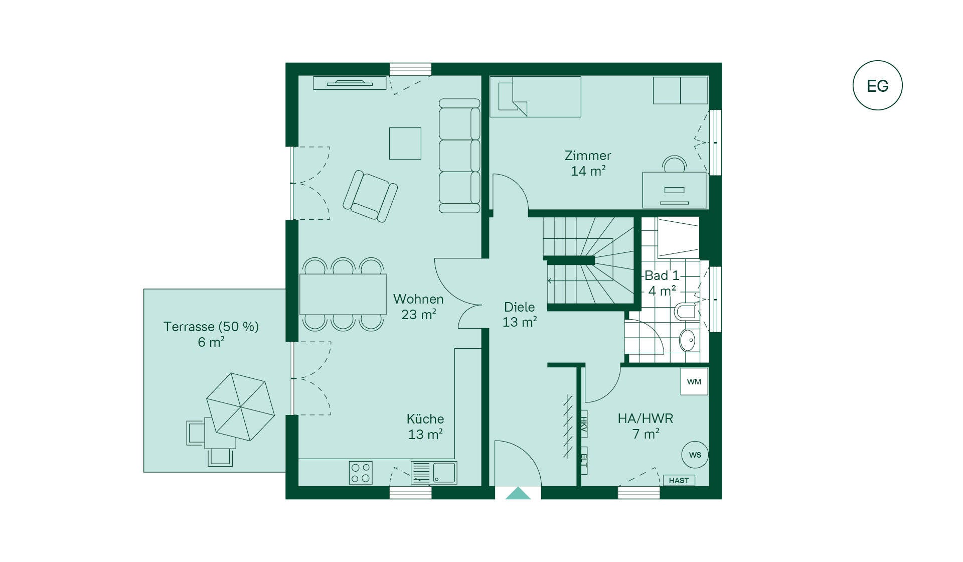 Einfamilienhaus Grundriss