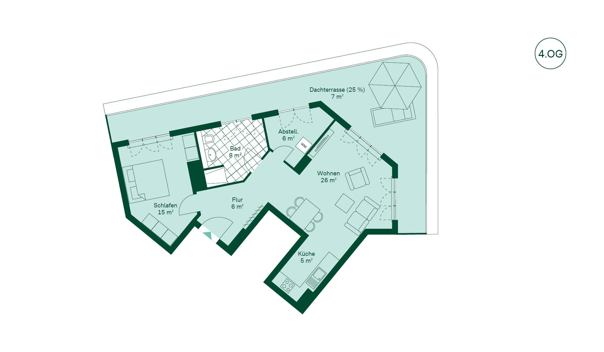 Grundriss der Eigentumswohnung im Projekt Parkstadt Karlshorst Grundriss der Eigentumswohnung im Projekt Parkstadt Karlshorst