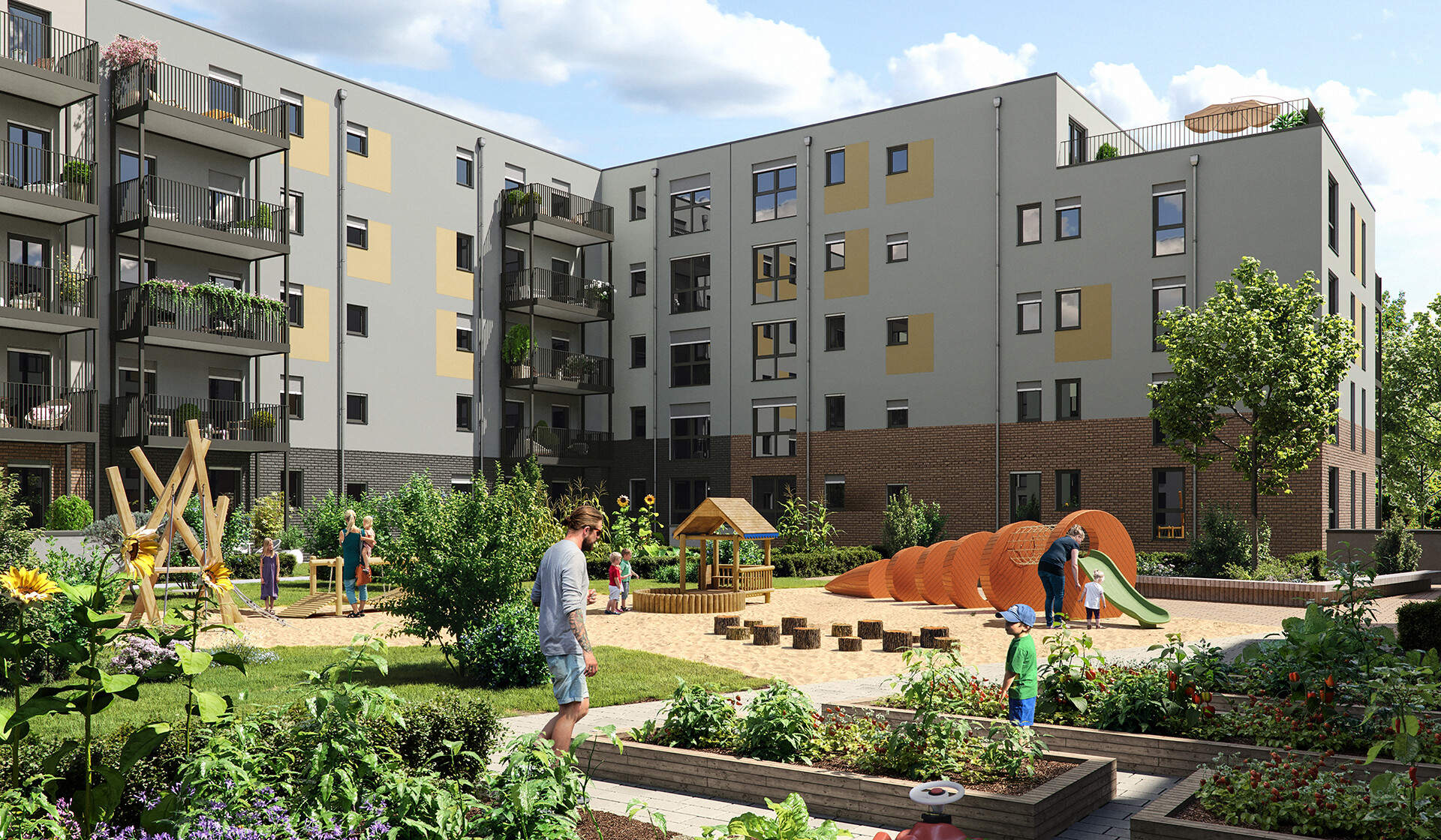 Außenansicht eines Neubauprojektes von Bonava in Düsseldorf-Benrath