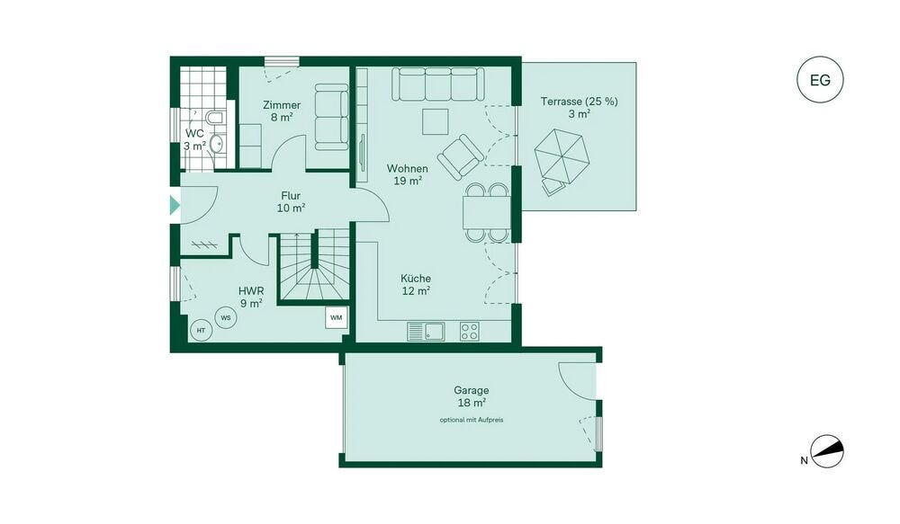 Einfamilienhaus Grundriss EG
