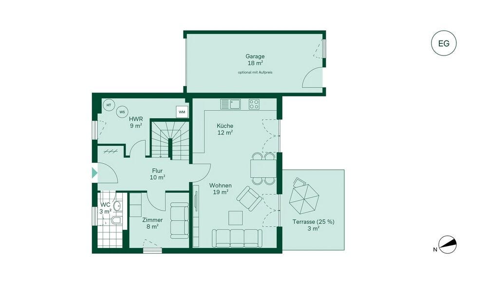 Einfamilienhaus Grundriss EG