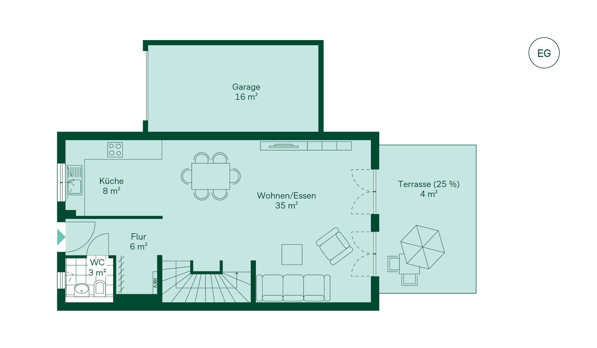 Doppelhaus Grundriss EG