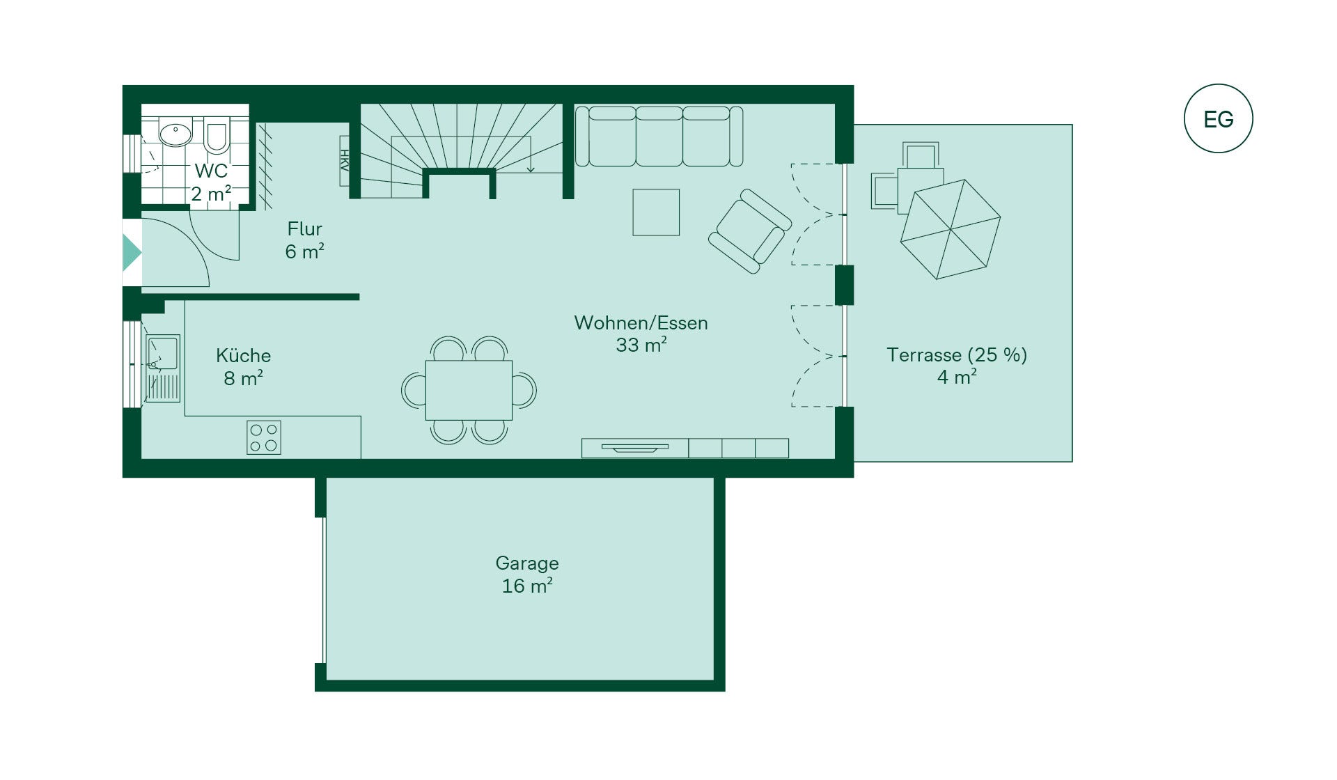 Doppelhaus Grundriss EG