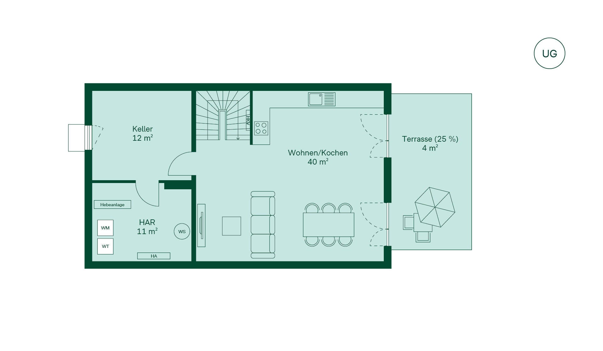Doppelhaus Grundriss UG
