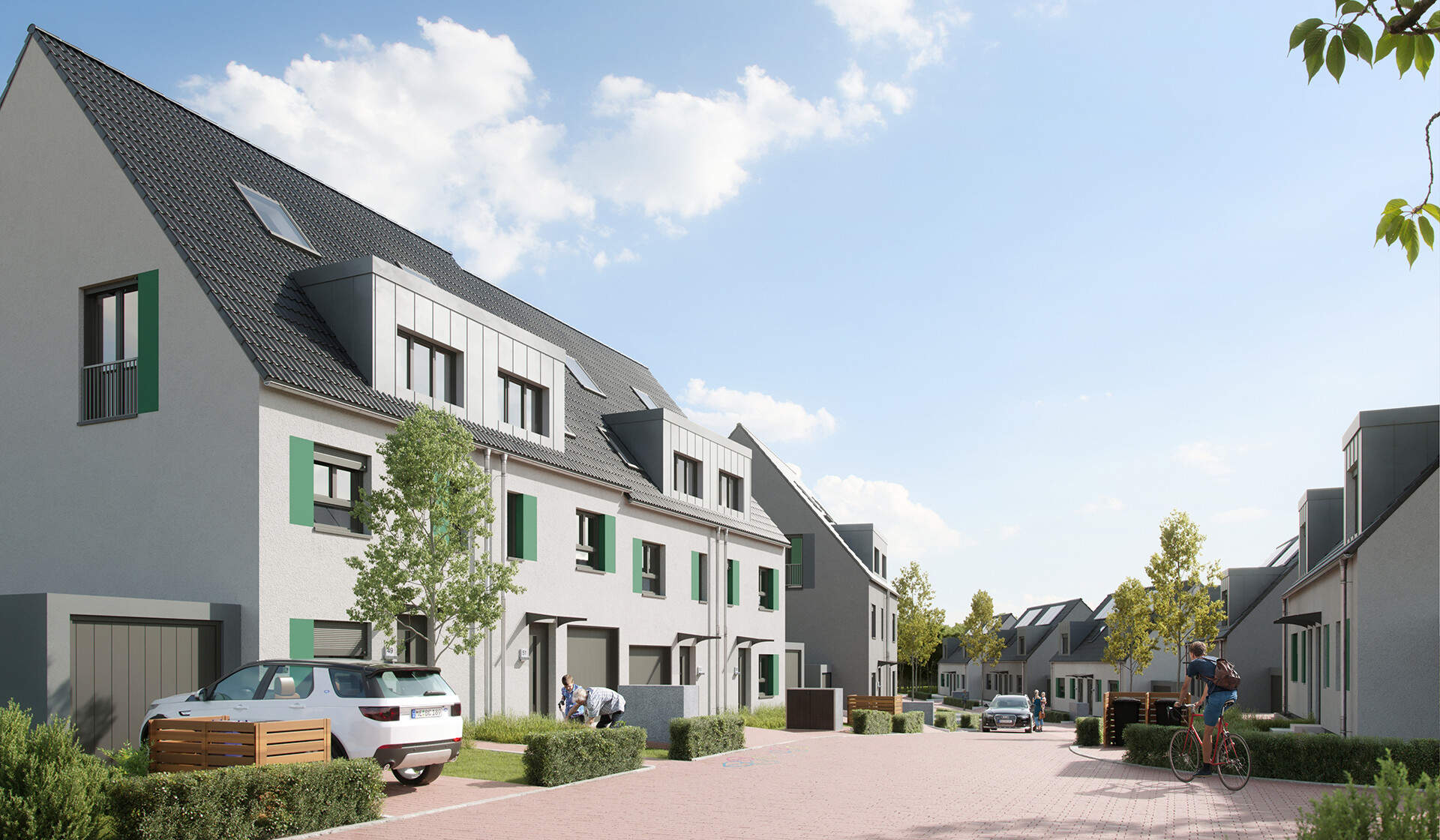 Außenansicht eines Neubauprojektes von Bonava im Bergischen Land