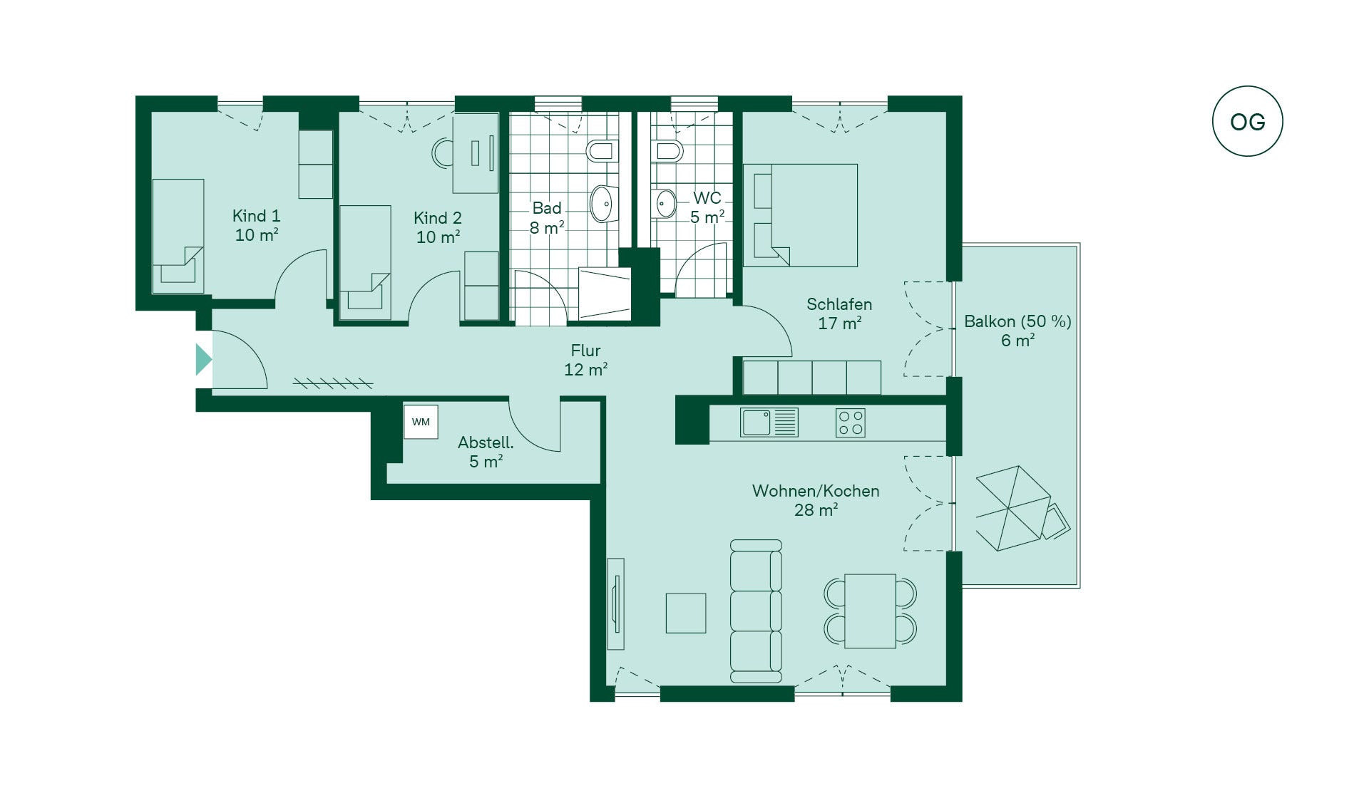 Grundriss der Ferienwohnung