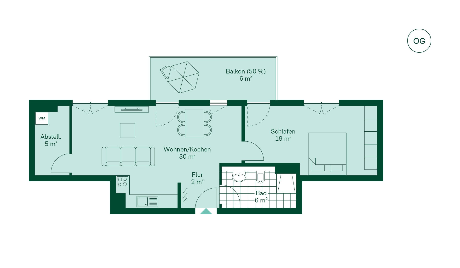 Grundriss der Ferienwohnung Grundriss der Ferienwohnung