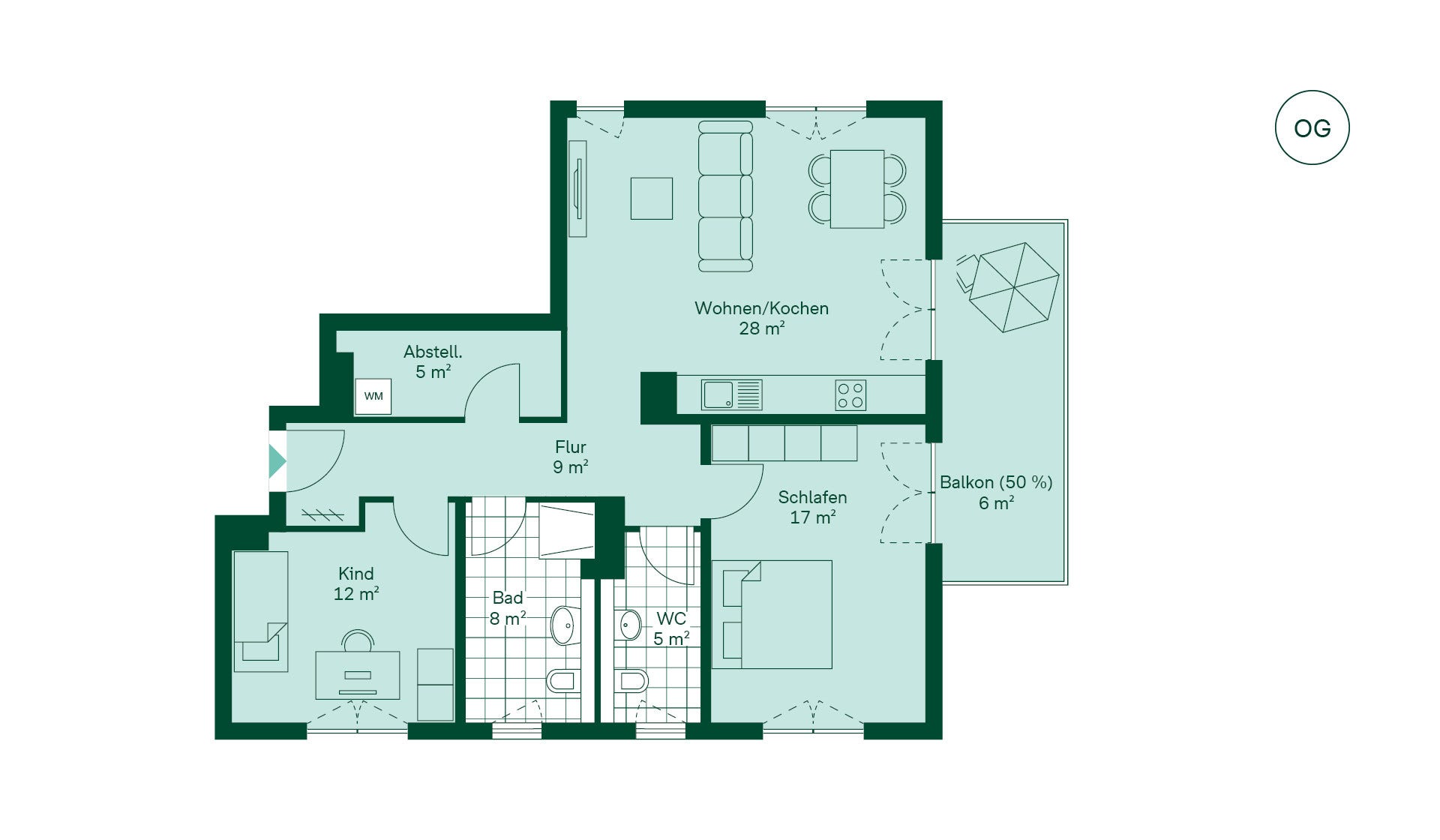 Grundriss der Ferienwohnung