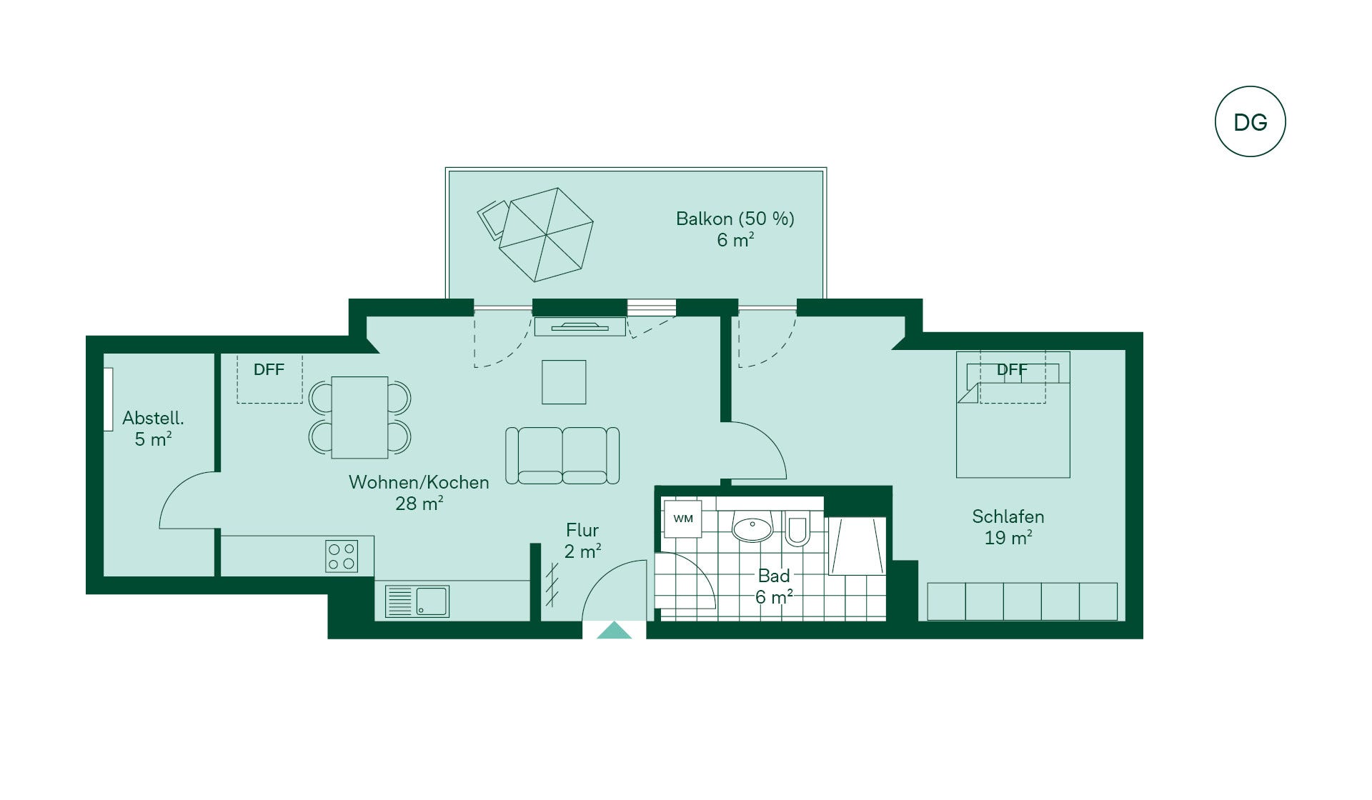 Grundriss der Ferienwohnung