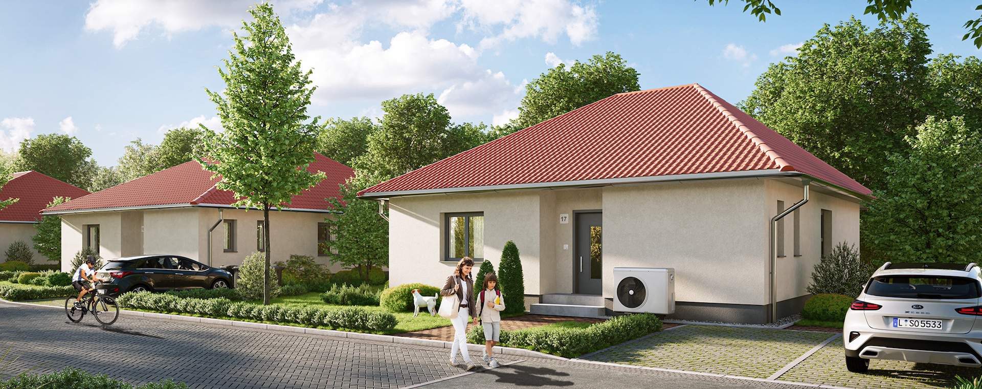 Außenansicht eines Neubauprojektes von Bonava in Machern