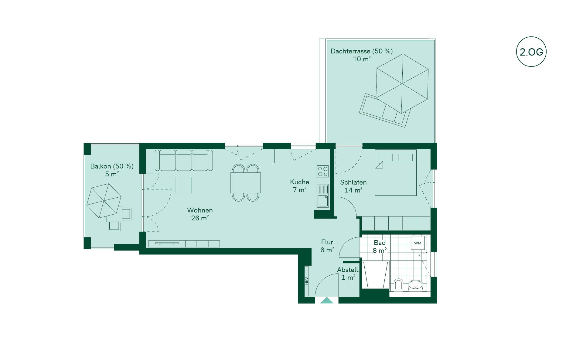 Grundriss der Eigentumswohnung im Projekt Rheintalgärten Grundriss der Eigentumswohnung im Projekt Rheintalgärten