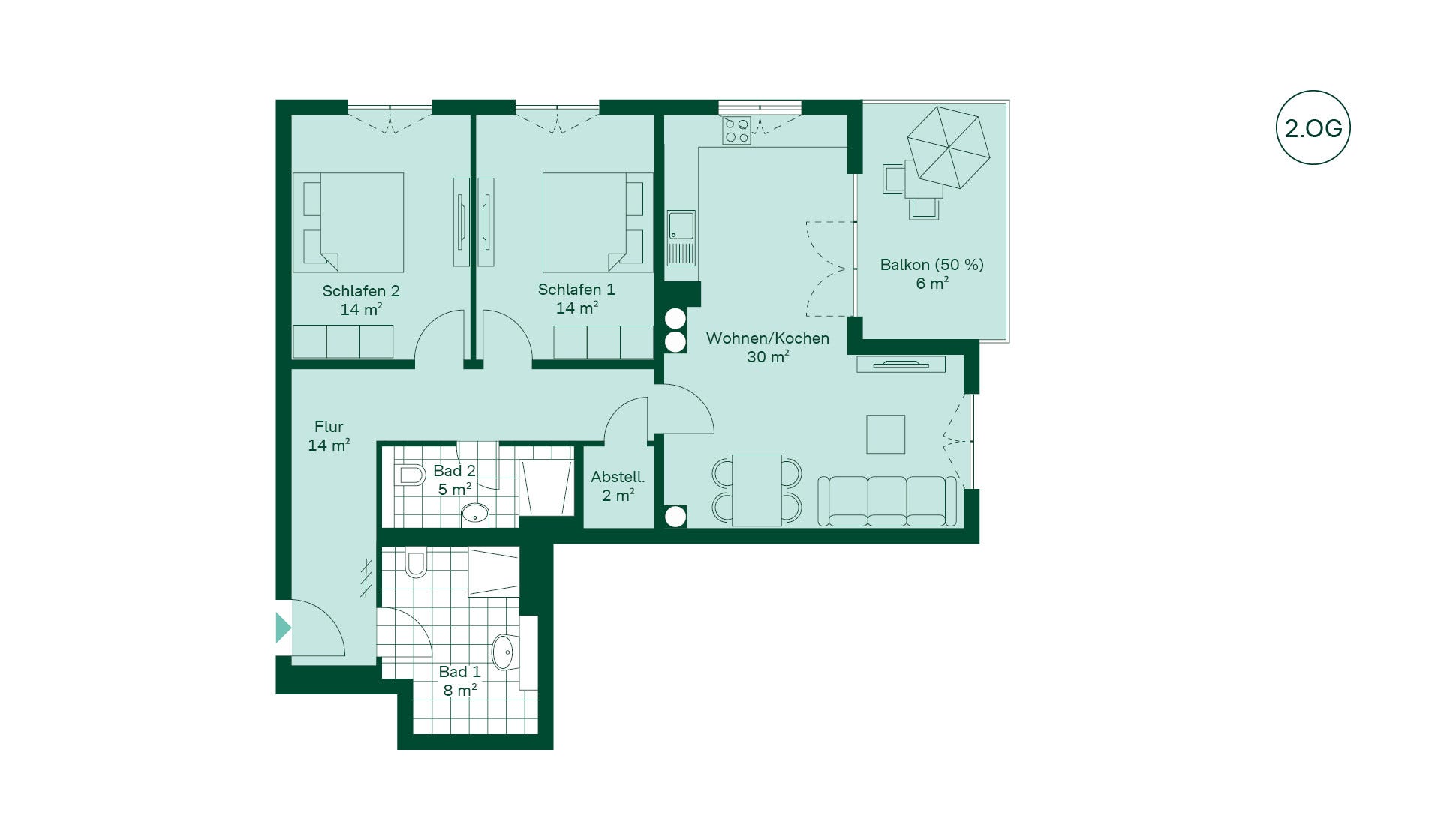 Grundriss der Ferienwohnung