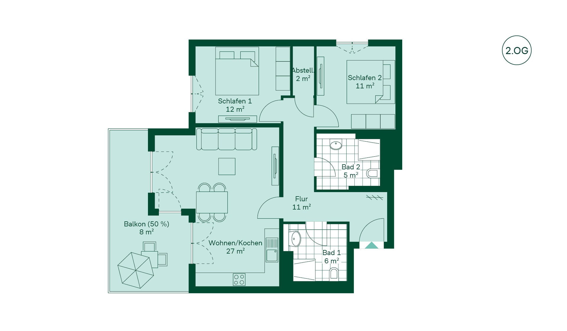 Grundriss der Ferienwohnung Grundriss der Ferienwohnung