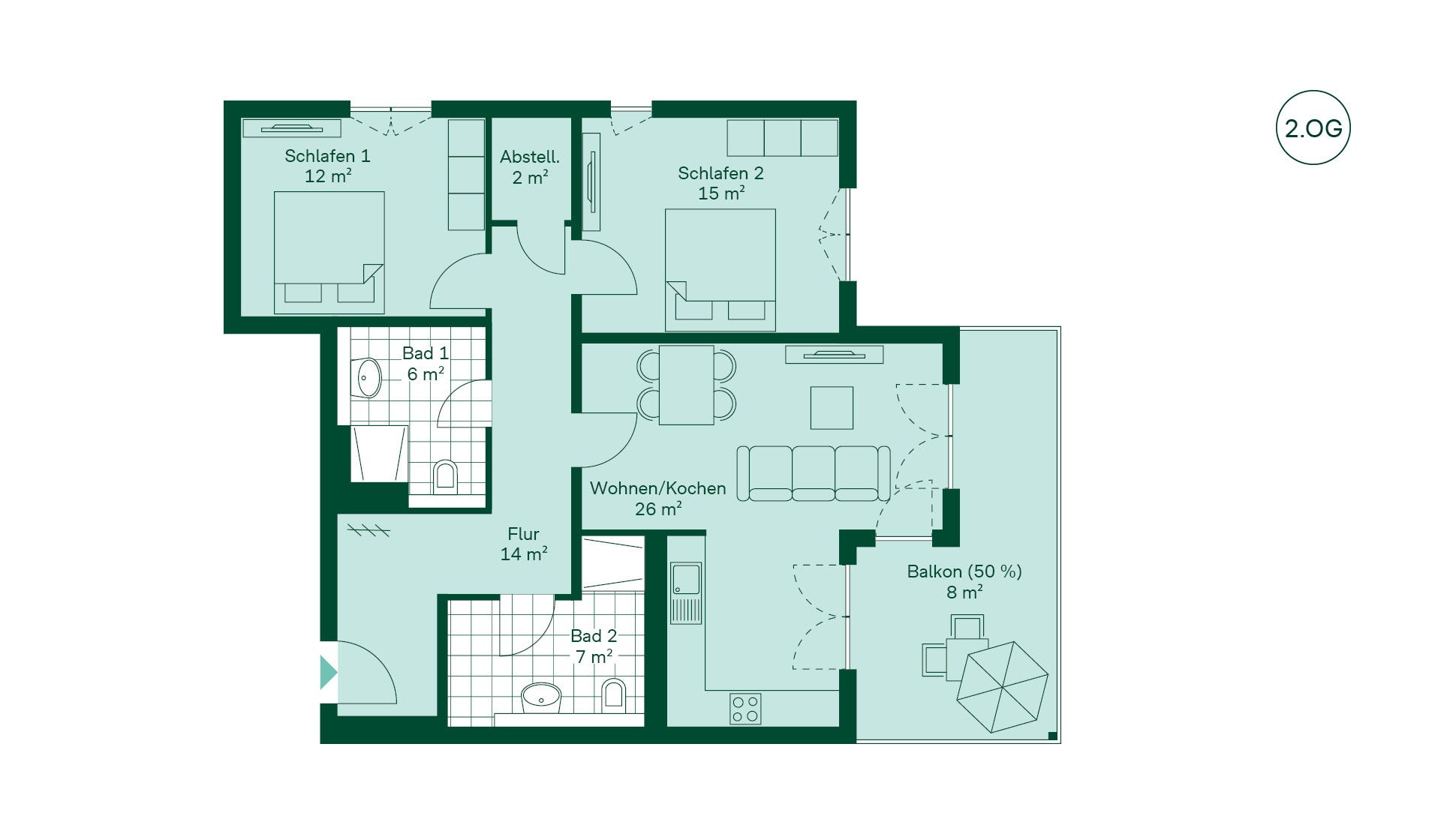 Grundriss der Ferienwohnung
