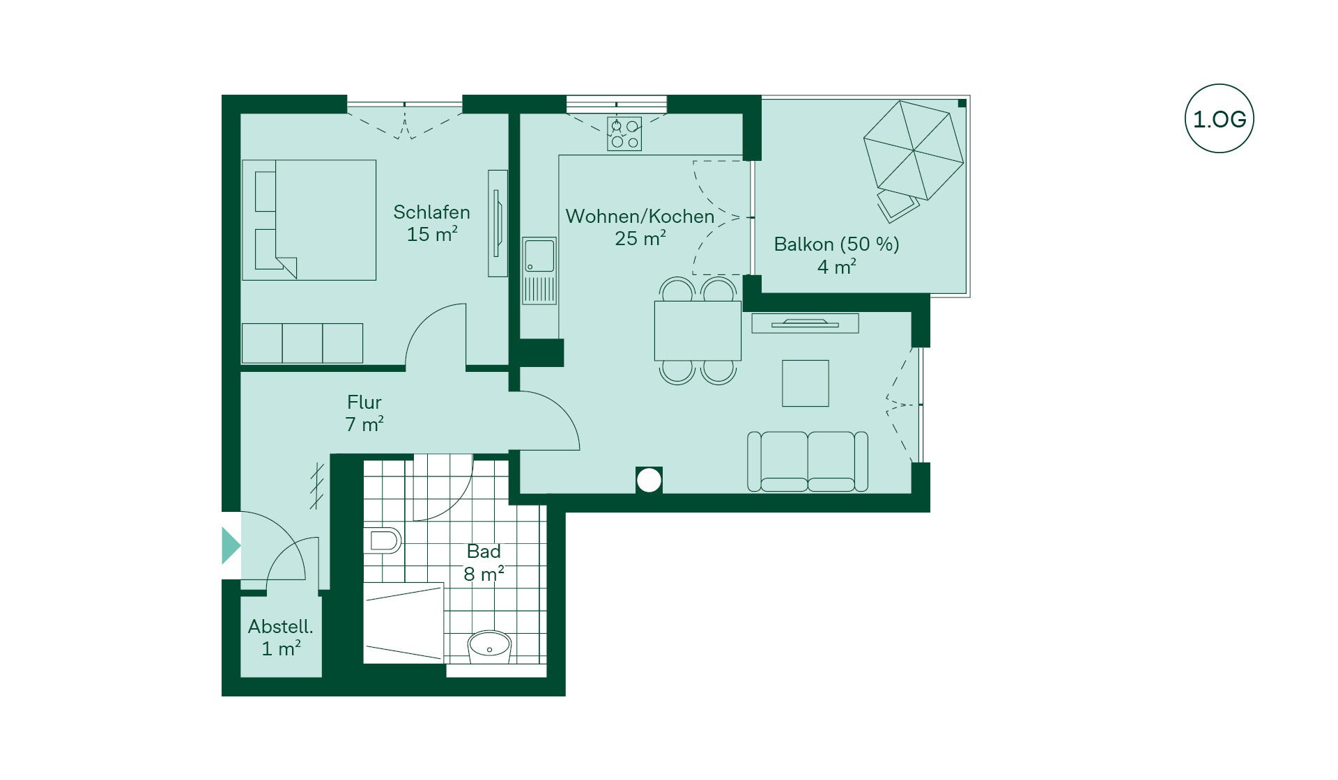 Grundriss der Ferienwohnung Grundriss der Ferienwohnung