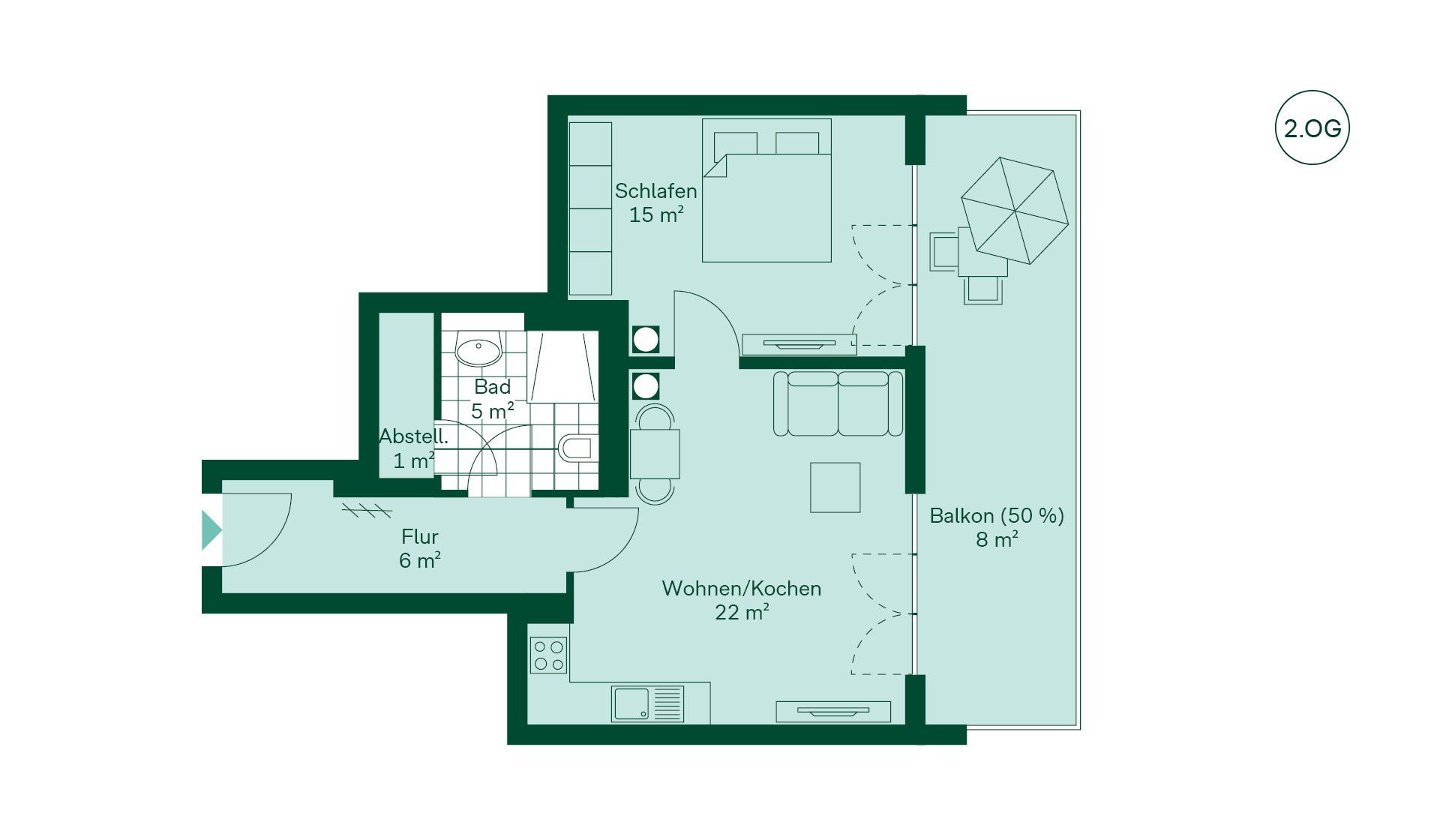 Grundriss der Ferienwohnung Grundriss der Ferienwohnung