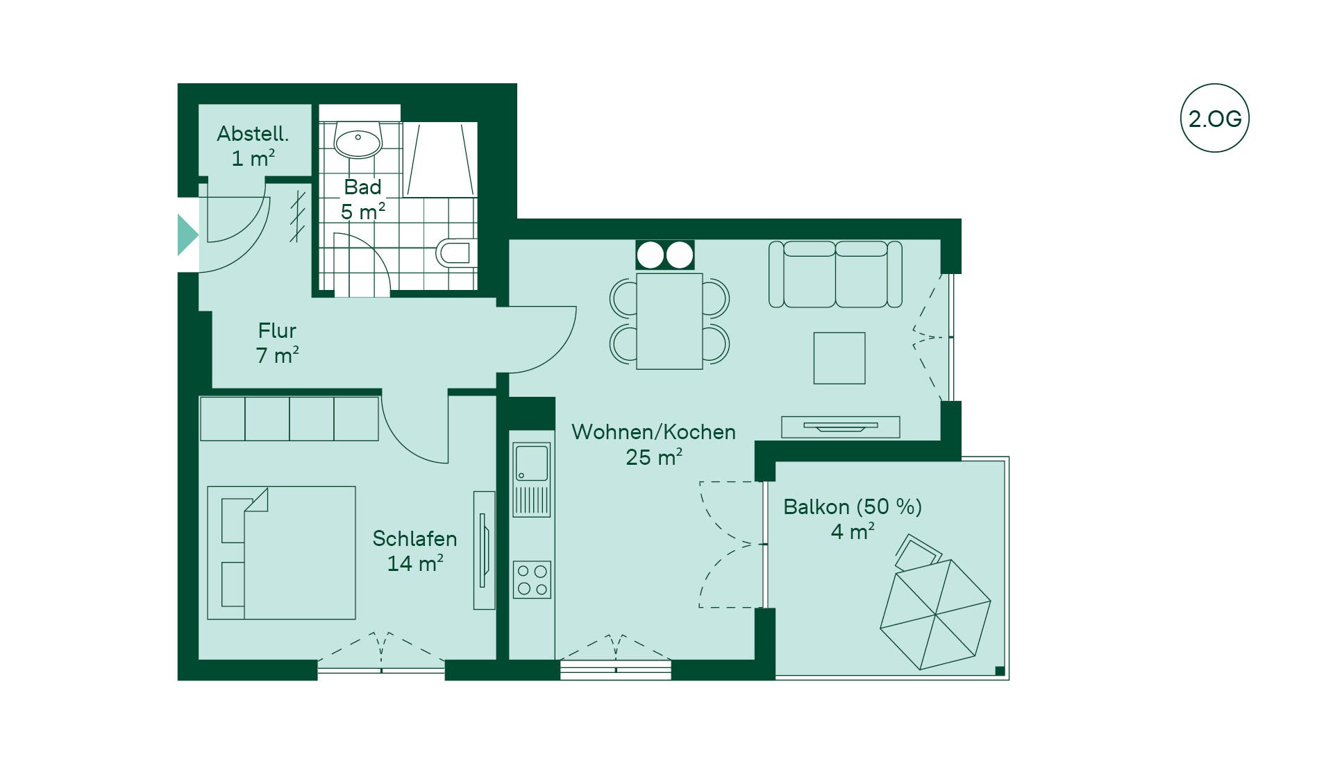 Grundriss der Ferienwohnung