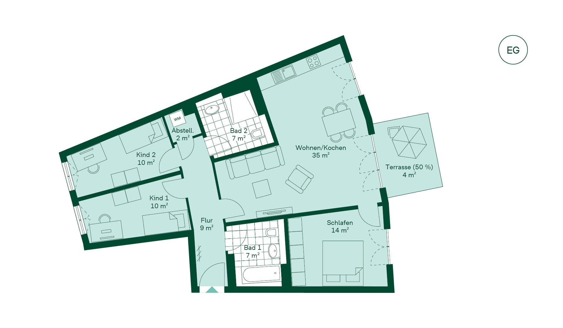 Grundriss Eigentumswohnung Quartier HUGOS Grundriss Eigentumswohnung Quartier HUGOS