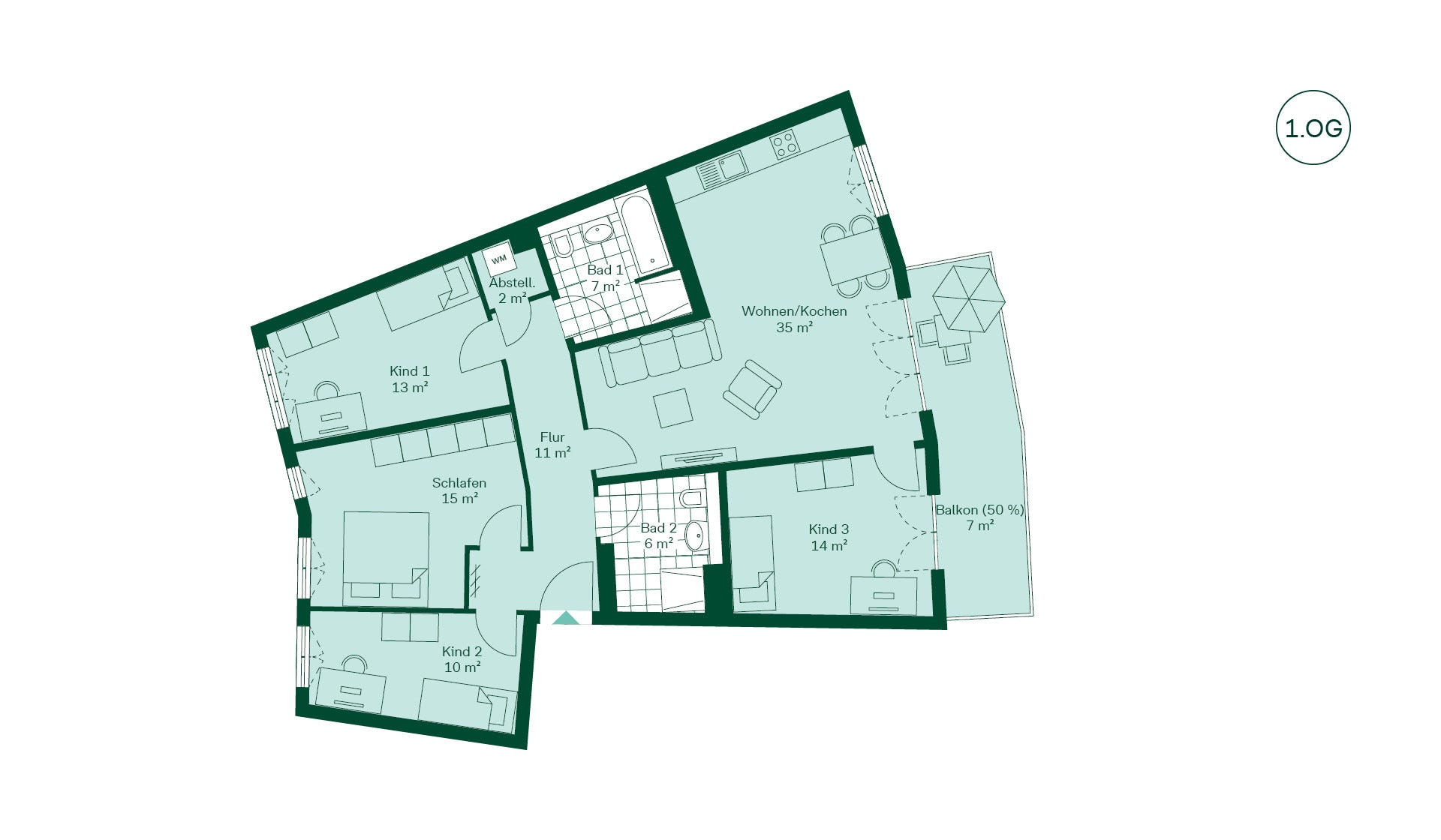 Grundriss Eigentumswohnung Quartier HUGOS Grundriss Eigentumswohnung Quartier HUGOS