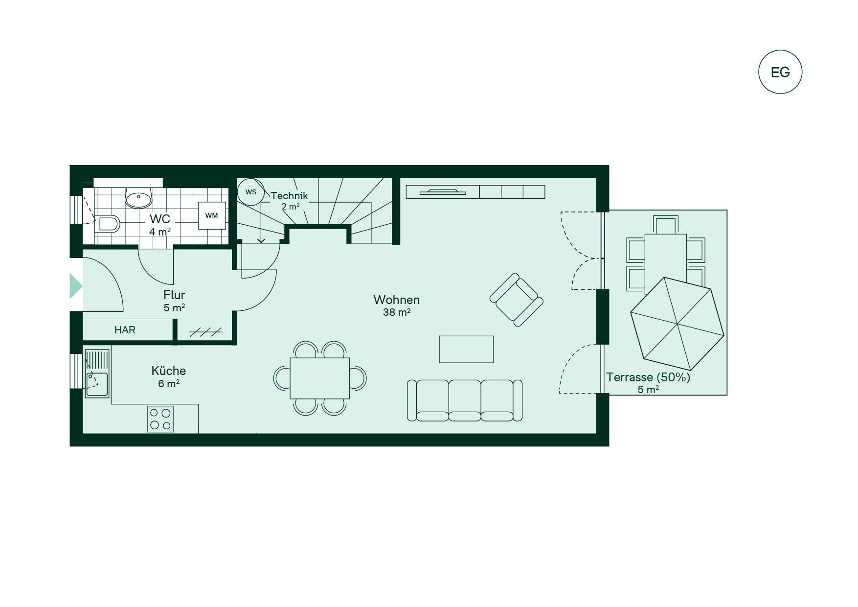 Reihenhaus Grundriss EG Reihenhaus Grundriss EG