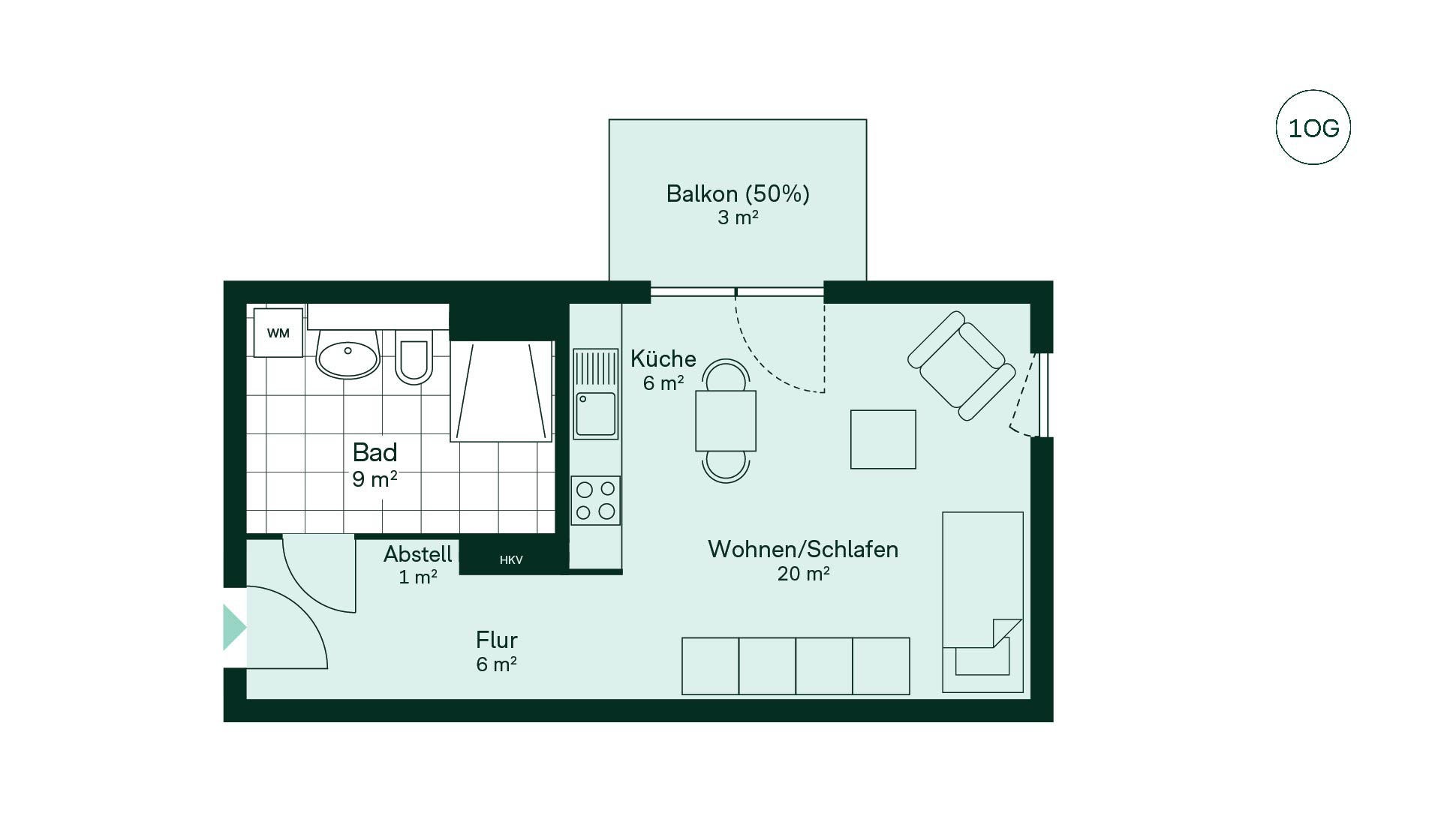 Grundriss der Eigentumswohnung Grundriss der Eigentumswohnung