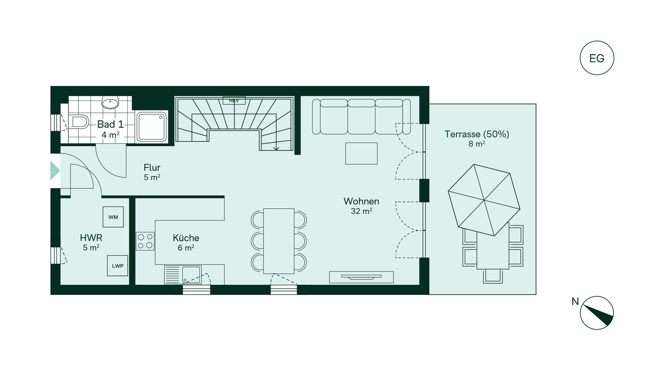Doppelhaus Grundriss EG