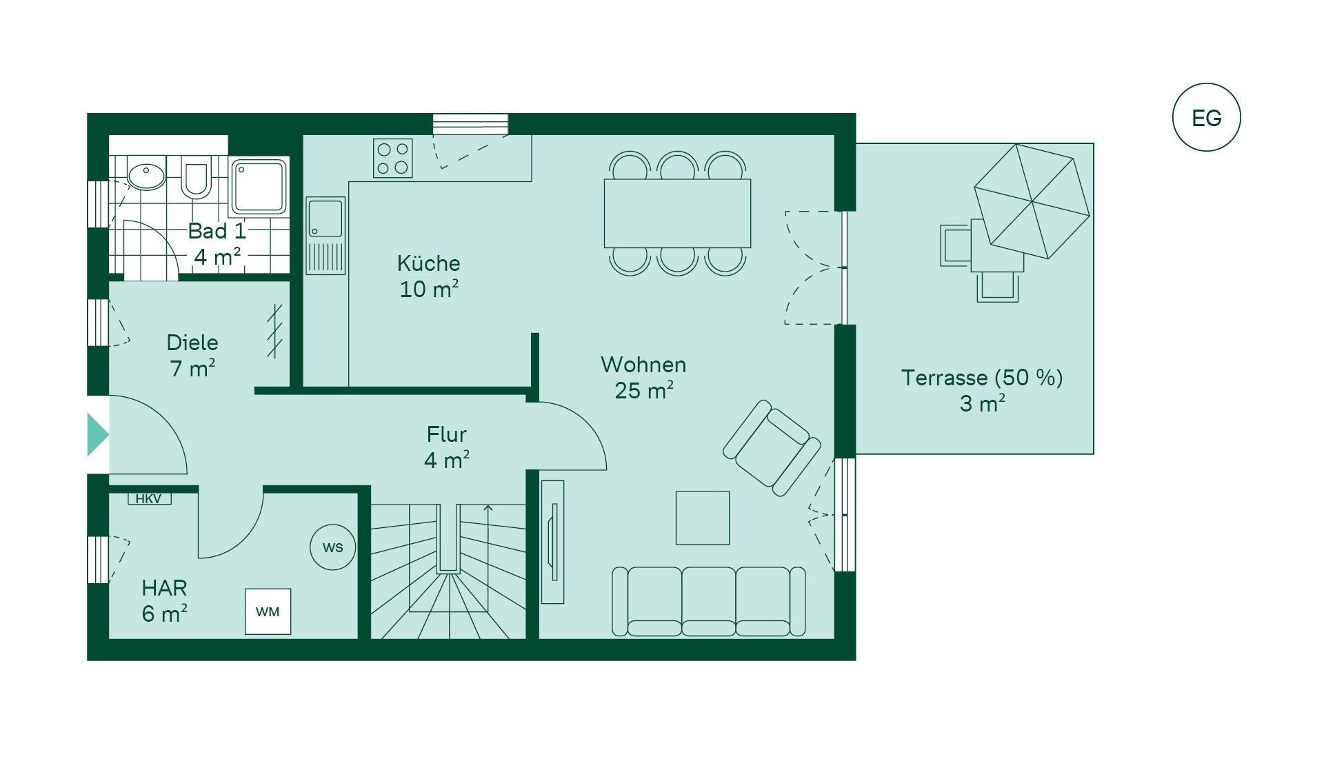 Doppelhaus Grundriss EG