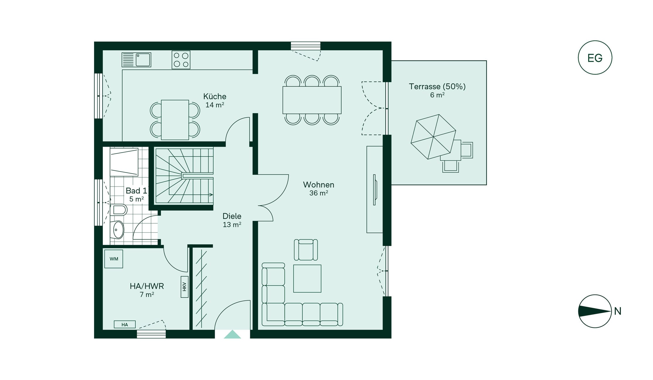 Einfamilienhaus Grundriss EG